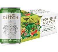 Double Dutch Cucumber & Watermelon Mixer - 6 x 150 ml - Cetriolo e anguria aromatizzata | 100% ingredienti naturali | Mixer perfetto per cocktail | Senza coloranti artificiali, conservanti o sapori