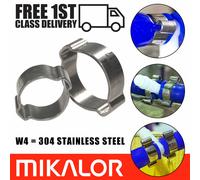 Double ear O Clip Mikalor Acciaio Inox Carburante Aria Acqua Morsetti Tubo Crimp