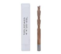 Double - Edged End Mill Cutter, CNC Router Bits for Precision Engraving, Tungsten Steel Milling Cutter with Oversized Spiral Design, Efficient Chip Discharge for ABS Acrylic PVC MD (4*4*25*60 litri)