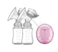 Double Electric Breast Pump, Strong Suction and Low Noise Milk Pump, Portable and Rechargeable Breastfeeding Pump, Adjustable 4 Modes for Travel and Home Use with Anti-Backflow Design
