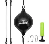Double End Bag, Boxe Double Endball, doppio sacchetto punching ball Speedball, in pelle PU, per MMA Boxe, allenamento fitness di adulti e bambini (nero)