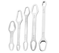 Double End Wrench Pack, Adjustable Spanner Tools, Self Locking Repair Kit, Multi Purpose Hand Tool, for Garage Bolts Shower Electric Furniture Home Household Bike Bicycle Installation Repair Service