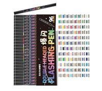 Double Ended Flashing Marker Set with Night Glowing Feature Acrylic Marker Pen Set for School Office Use Party Decoration Glow Markers