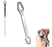 Double-Ended Torx Wrench, Universal Automotive Torx Wrench 8-24mm Self-Tightening, Universal Self Adjusting Wrenchs for Car Repair, Bike, Plumbing, Home Maintenance (Sliver)