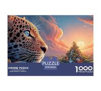 Double Exposure of The Jaguar 1000 Pezzi Carta Ecologica Resistente Bundle Di Puzzle African Wildlife Anti-stress Gioco Creativo Puzzle Regali Per Famiglia E Amici 38x26cm/1000pcs