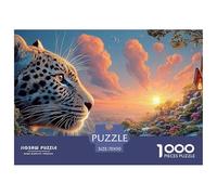 Double Exposure of The Jaguar 1000 Pezzi Cartoncino Extra-spesso Puzzle Premium African Wildlife Impossibilmente Difficile Giocattolo Di Compleanno Puzzle Regali Per Famiglia E Amici 70x50cm/1000pcs