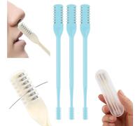 double-face, taglia manuale, portatile, girevole a 360°, con pulisci-orecchie (blu, 3 pezzi)