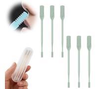 double-face, taglia manuale, portatile, girevole a 360°, con pulisci-orecchie (verde, 6 pezzi)