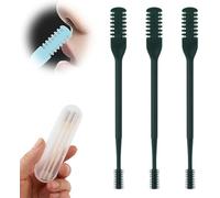 double-face, taglia manuale, portatile, girevole a 360°, con pulisci-orecchie(verde scuro, 3 pezzi)