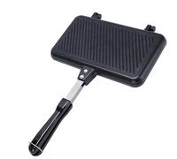 Double Faced Cooking Pan - Non-Stick Morning Sandwich Griller, Griddle Pan Morning Sandwich Press | Expert Durane Forged Magic Pan, Sided Burner Grill Pan, Waffle Grill