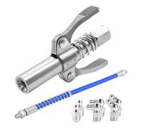 Double Handle Grease Tool, Grease Coupler Adapter, Leak Proof Grease Joint, High Pressure Grease Nozzle, Quick Release and Leak Proof Grease Nozzle for High Pressure Grease Fittings