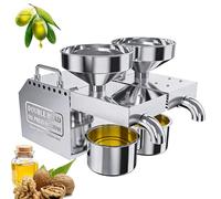 Double Head Electric Oil Press with Dual Outlets, Automatic Extractor