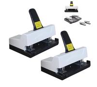 Double-Head Stapler, Double-Hole Double-Nail Standard Stapler, Paper Feeding Depth 15mm, Can Order 2-50 Pages of Paper for Office Home School (2Pcs)
