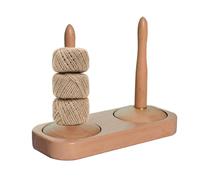 Double Head Yarn Holder - Wooden Crochet Yarn Dispenser Spinner | Ideal Storage & Organization Tool for Weaving, Crocheting, Embroidery, Handcrafting, Hobby Studio, Workplace & Home Gift Craft Lovers