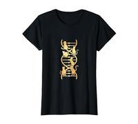 Double Helix Dna Gatti Genetica Biologia Scienze Insegnante Maglietta, Donna, Nero, 3XL