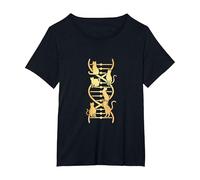 Double Helix Dna Gatti Genetica Biologia Scienze Insegnante Maglietta, Donna Plus-Size, Nero, 4X