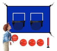 Double Hoop Trampolino Basketball Set - Twice The Fun | Universal Waterproof Sun-Proof Outdoor Toy | for Kids Trampolines, Easy Install Durable Weather-Resistant Incoraggiages Active Play