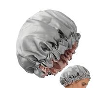 Double Layer Bath Cap, Flexible Elastic Bonnet, Waterproof Lining with Protection, Comfortable Hair Shield Cover, Shower Hat with Fashion Style, Head Cover for Salon Bathing