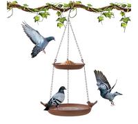 Double-layer Bird Feeder Dish - Outdoor Bird Bath For Lawn Porch Deck | Doubles -Zone Hummingbird Feeder Bowl | Double-layer Birds Feeders Baths | Garden Balcony Patio Outdoor Backyard Window