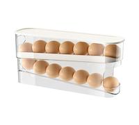 Double Layer Egg Storage Box, 12 Grid Stackable Space-Saving Egg Container