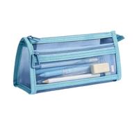 Double-Layer Mesh Pencil Case - Transparent 3D Student Stationery Bag | | Double-Layer Thickened Mesh for Quick Visibility, Separate Compartments for Markers & Pens, Portable & Lightweight for School