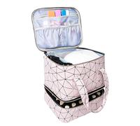 Double Layer Nail Polish Organizer - 30 Bottle Capacity Holder, Carrying Case | Nail Tech Storage Box, Manicure Tool Organizer, Compact And Convenient Design To Keep Nail Products Tidy During Travel