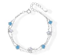 Double Layer Starry Sea Bracelet,To My Storm Sisters Friendship Matching Bracelets,Best Friend Birthday Gifts for Women (Blue)