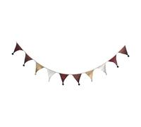 Double-Layer Tassel Bunting Banner With Pom Poms | Cotton Gauze Nursery Garland Flag | Colorful Hanging Decoration For Kids Room | Shower Birthday Party Wall Décor