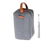 Double Layer Toiletry Bag, Water Resistant Grooming Bag, Lightweight Toiletry Organizer, Large Capacity Portable Toiletry Case with Handle for Grooming, 25x10x15 cm, Gray, Black, Navy Blue