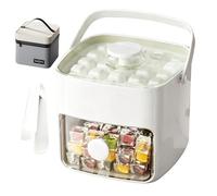 Double Layer, Tray Grid Silicone, 16x14.5x15cm/6.3x5.71x5.91 Inches, Ice Maker with Storage Bin Lid Set for Freezer Use, Food Grade Material Container, Ices Box for Drinks Whiskey Coffee