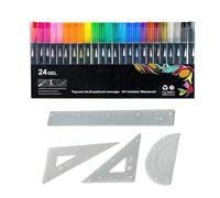 Double Lined Outline Markers, Squiggles Shimmer Markers, Outline Drawing Pens Set, Art Drawing Markers, Writing Outline Pens, Greeting Cards Markers, Shimmer Outline Pens, Art Ruler Set, Doubl