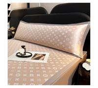 Double Long Pillowcase New Summer Cool Ice Silk Cool Long Pillowcase Available in Sizes of 48x100/48x120/48x150/48x180cm(Qingshe-fen,48x100cm 1pcs)