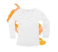 DOUBLE M, 1, 2 o 3 unità T-Shirt Termica da Donna, T-Shirt Girocollo A Maniche Lunghe, Cotone E Materiale Felpato, per Autunno-Inverno, Bianco Taglia S, M, L, XL O XXL