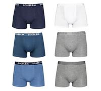 DOUBLE M, 6 confezioni, Boxer da Ragazzo, Cotone, Biancheria Intima Morbida, Vari Motivi, Assortiti, a Tinta Unita o Stampati, Fascia Larga in Vita, Taglia da 8 Anni a 10 Anni.