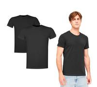 DOUBLE M Confezione da 4, 2, 1 Magliette Uomo Girocollo, Magliette Basic a Maniche Corte, Magliette in Cotone e Spandex, Stile Casual, varietà di Colori.