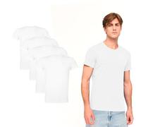 DOUBLE M Confezione da 4, 2, 1 Magliette Uomo Girocollo, Magliette Basic a Maniche Corte, Magliette in Cotone e Spandex, Stile Casual, varietà di Colori.