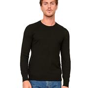 DOUBLE M Maglione Girocollo da Uomo, Maglione da Uomo, Basic, Taglie S, M, L, XL, XXL, Tutti i Giorni, Ideale per Regalo, Colore Nero