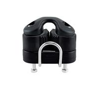 Double Nylon Rope Guide Roller Cam Cleat | Automatic Rope Clamping Block With Guide Ring | Heavy Duty Ŕope Clamp 3-12mm | 300KG Working Load Marine & Pilates Equipment Quick Řope Locking Hardware