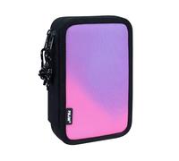Double Pencil Case Milan Sunset Black Pink 34 Pieces 19,5 X 13 X 5 Cm NUOVO
