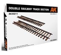 Double Railway Track Section AK35011 AK INTERACTIVE: 1/35 Scale Model KIT