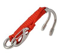 Double Reef Hook - ganci per immersioni in acciaio inossidabile con corda | Attrezzatura per la sicurezza del gancio per immersioni per un gancio a doppia scogliera in acciaio inossidabile, design del