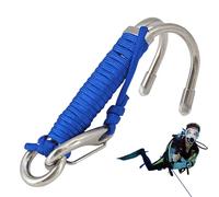 Double Reef Hook - ganci per immersioni in acciaio inossidabile con corda | Attrezzatura per la sicurezza del gancio per immersioni per un gancio a doppia scogliera in acciaio inossidabile, design del