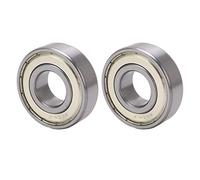 Double Rubber Protected Ball Bearing 2Pcs | Low Noise & High Temp Tolerant | Deep Groove Bearing for Industrial Machinery/Motorized Tools/Automotive