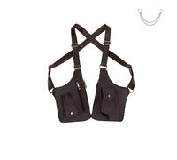 Double Shoulder Armpit Bag for Men, 2025 New Multi-Pocket Anti Theft Bag with Double Shoulder Straps, Anti Underarm Shoulder Package (Brown)