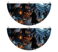 Double Sided Bunting, Party Decoration Banner, Circular Fan Sturdy Material