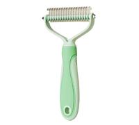 Double Sided Cat Brush, Rounded Tooth Shedding Comb, Pet Friendly Cat Shedding Brush, Gentle Undercoat Removal Tool for Puppy Kitten Pets Indoor Home Travel Bathing 3.15x0.98in