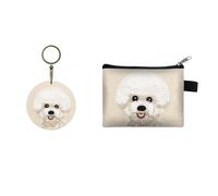 Double-sided embroidered keychain/compact wallet, Perfect as a bag accessory, backpack charm, keychain, or for car or house keys, coin, cash, and credit card wallet (1,11 * 13.5CM) (7,11 * 13.5CM)