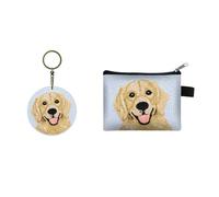 Double-sided embroidered keychain/compact wallet, Perfect as a bag accessory, backpack charm, keychain, or for car or house keys, coin, cash, and credit card wallet (1,11 * 13.5CM) (16,11 * 13.5CM)