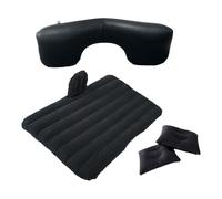 Double Sided Flocking Air Mattress | Inflatable Beds with 2 Pillows for Cars | Foldable Travel Mattress for Comfortable Camping, Road Trips, and Beach Adventures