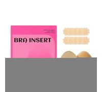 Double Sided Inserts, Strapless Adhesive Bra, 2.36 X 2.36in Sticky Nipple Covers, Lightweight Invisible Pads, Sweat Resistant Secure Fit for Bathing Wedding, Swimsuit Sports, Dress, Swimwear Use